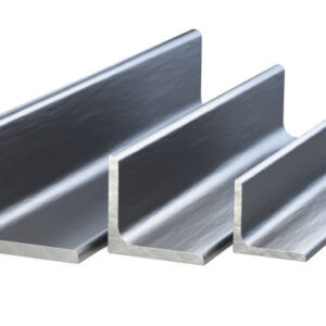 Steel corner profile. L-profile set. 3d illustration isolated over white background.