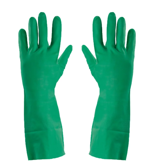 Guante Nitrilo flocado verde