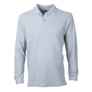 Polera Pique Gris M/Larga